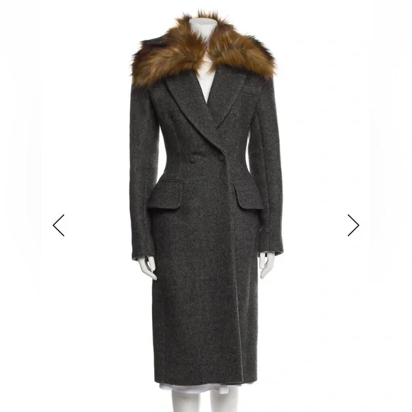 Stunning Luxury $6,600 KHAITE “Finna” Coat Removable Collar NWT sz 0 - Picture 2 of 16